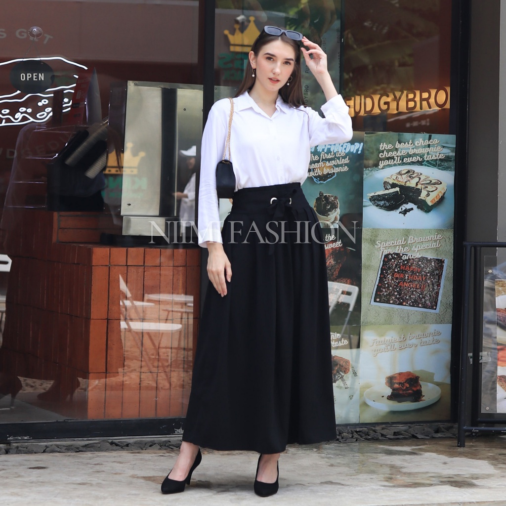 NIMI - Rok Panjang Wanita Rok Kerja Rok Kantor Maxi Skirt