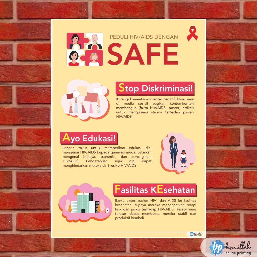 

Poster Kesehatan Peduli HIV/AIDS Dengan Safe