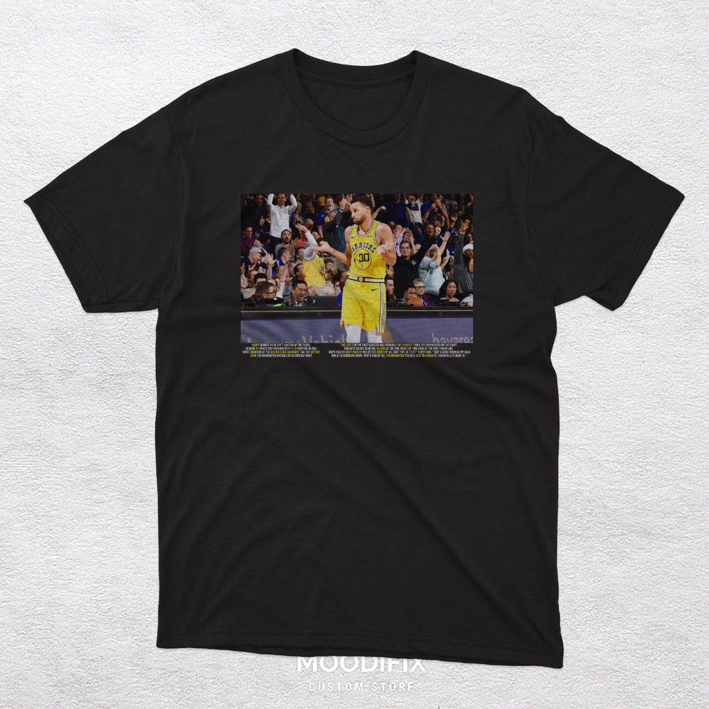 Baju Kaos Tshirt Distro Basket NBA-Steph Curry-Shrug Mode
