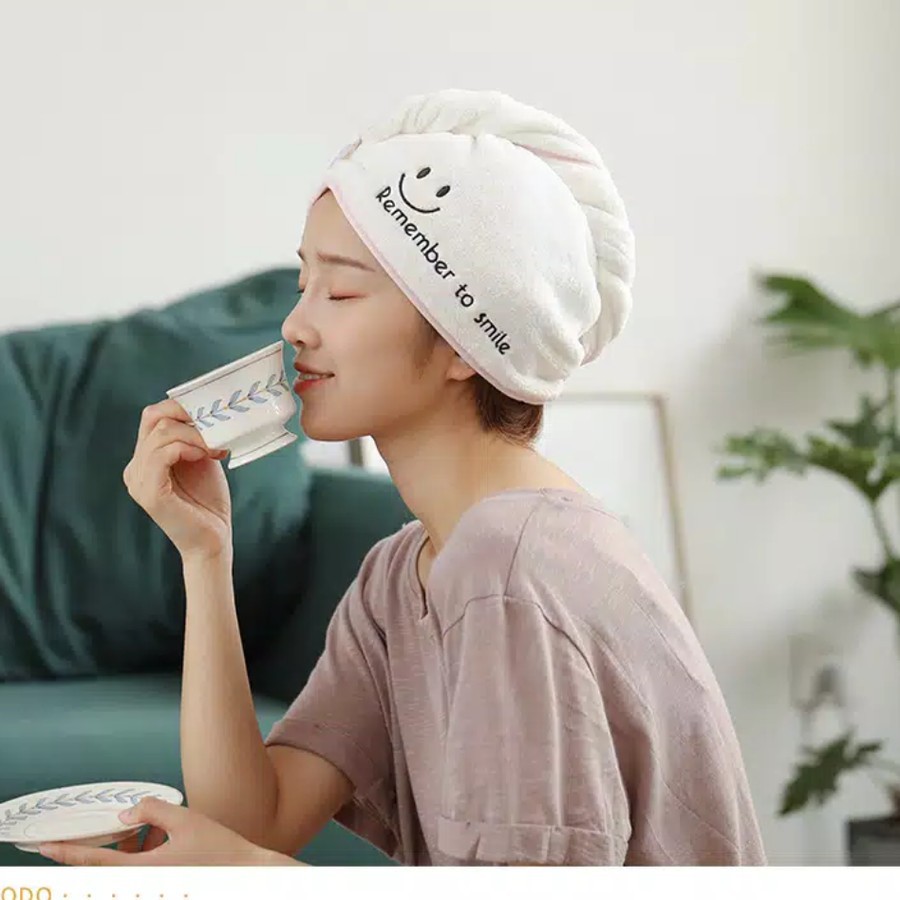 HANDUK KERAMAS CEPAT KERING BAHAN MICROFIBER / HANDUK TURBAN / MAGIC TOWEL / HEAD TOWEL FAST DRY