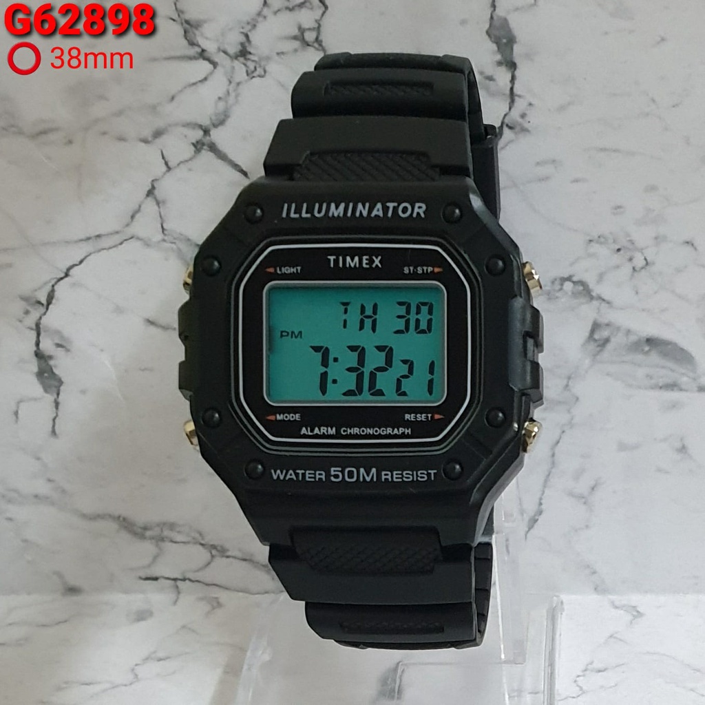 JAM TANGAN PRIA TIMEX RUBBER DIGITAL - DIAMETER 3,8 CM