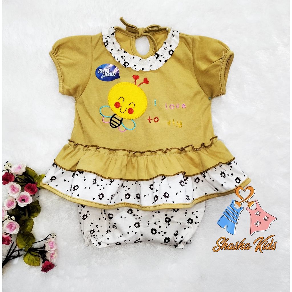 [L 020] Baju bayi perempuan/Dress bayi usia 0-6 bln