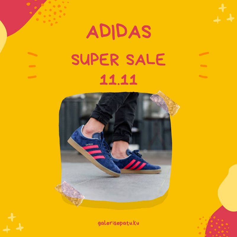 Sepatu Pria Adidas Gazelle Navy Red ORIGINAL BRAND
