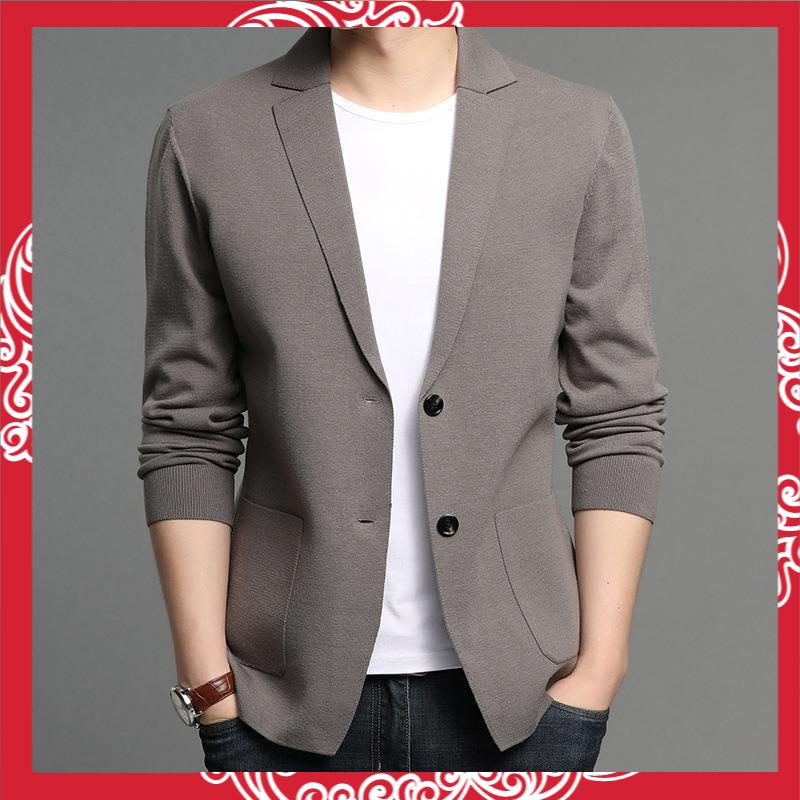 2022 Pria   Rajutan Cargan    Mantel Pria  Korea Tren Warna Solid Sweater sweater Pria