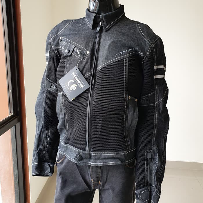 JAKET KOMINE JK 006 JACKET VINTAGE JEANS DENIM JK006 MESH RIDING motor