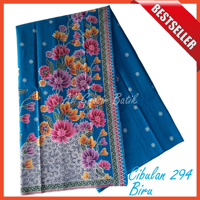 Kain Batik Pekalongan Primisima Halus Cibulan 294 Biru Unggul Jaya