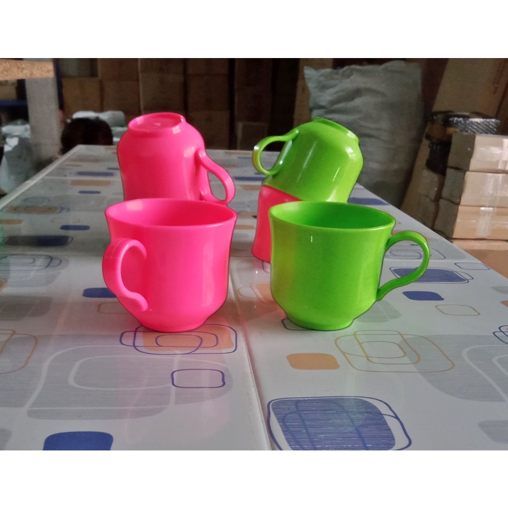 Jual Gelas Plastik Kopi Cangkir Kopi Warna Per 6pcs | Shopee Indonesia