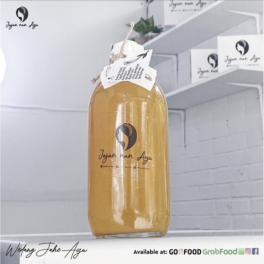 

Wedang Jahe Ayu 600ml (Botol Kaca dan tas Spunbound REUSABLE)