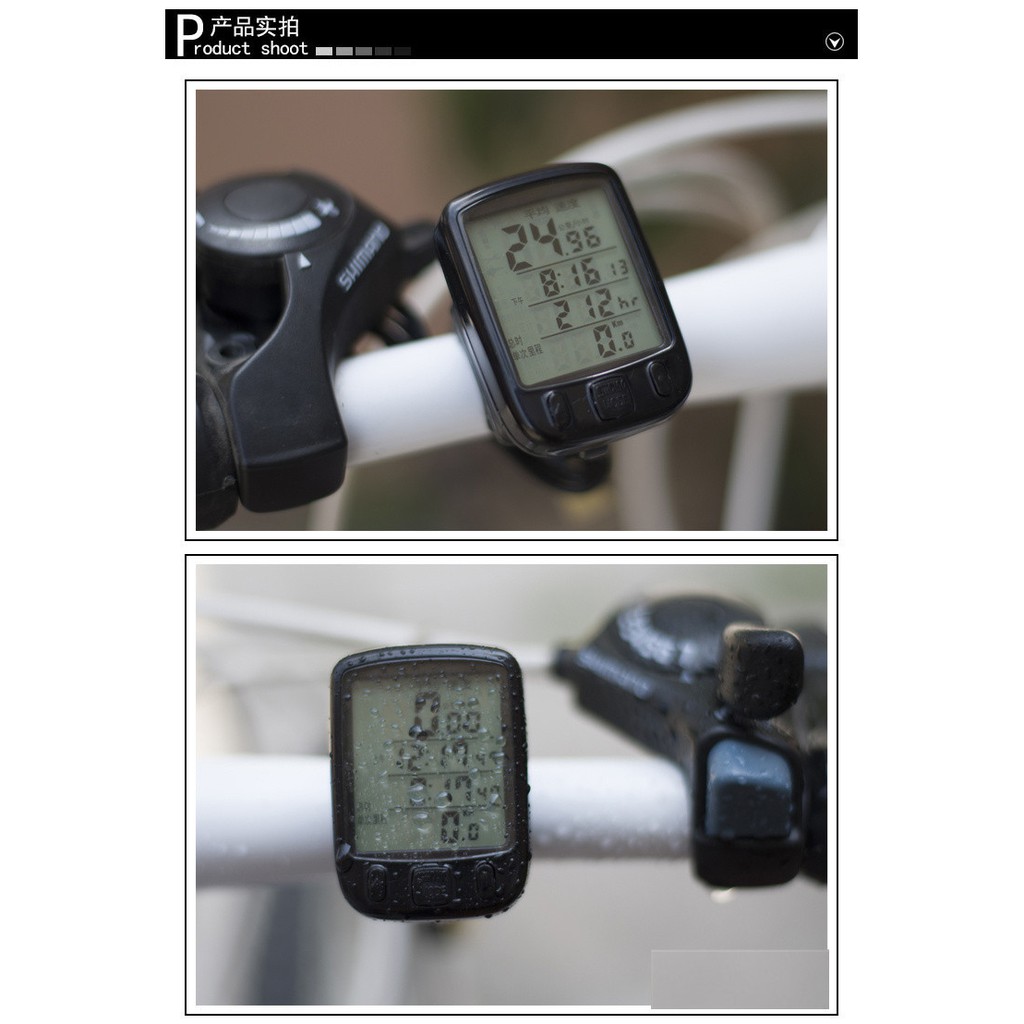 SD-563A Waterproof LED Backlight Bicycle Speedometer