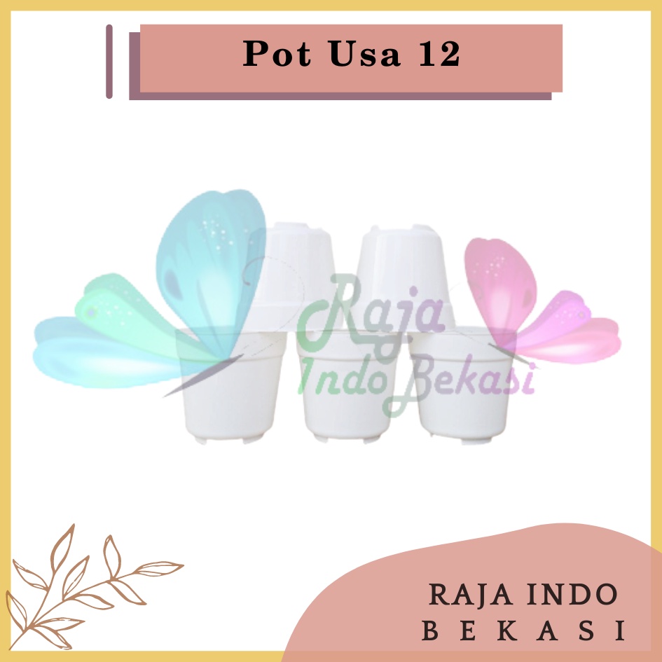 Rajaindobekasi Pot Usa Eiffel 12 Putih Pot Plastik Mini Kaktus Murah Lucu - Pot 12 Cm Putih Tinggi - Pot Eiffel Eifel Efiel Effiel Tinggi 12