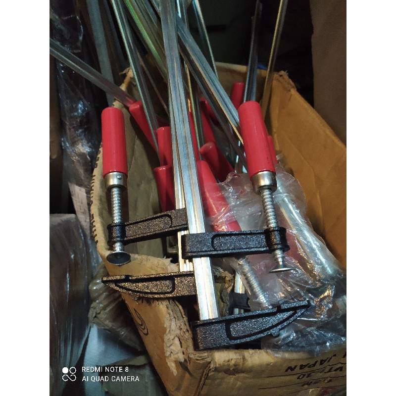 Clamp F mini 5 cm x 50 cm alat penjepit kayu