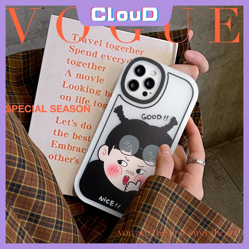 Case Anak Laki-Laki Dan Perempuan Couple Kartun Lucu Kompatibel Untuk iPhone X XR XS Max11 12 14 13 Pro Max7 8 Plus 6s 6 Plus Se2020 Lembut Tpu Ponsel Silikon Penutup Belakang