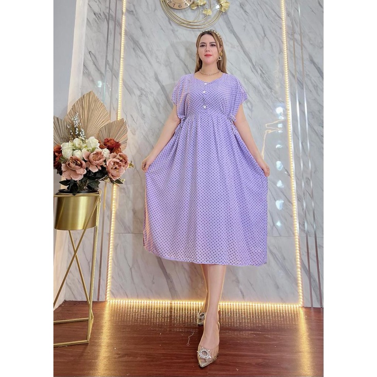 DRESS CIBI JUMBO BIGSIZE BAHAN TEBAL DAN ADEM MUAT BB MAKS 85KG