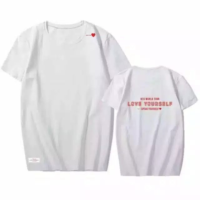 KAOS TSHIRT BAJU BTS BT21 KPOP LOVE WORLD TOUR YOURSELF SPEAK YOURSELF JUNGKOOK JIMIN JIN TAEHYUNG