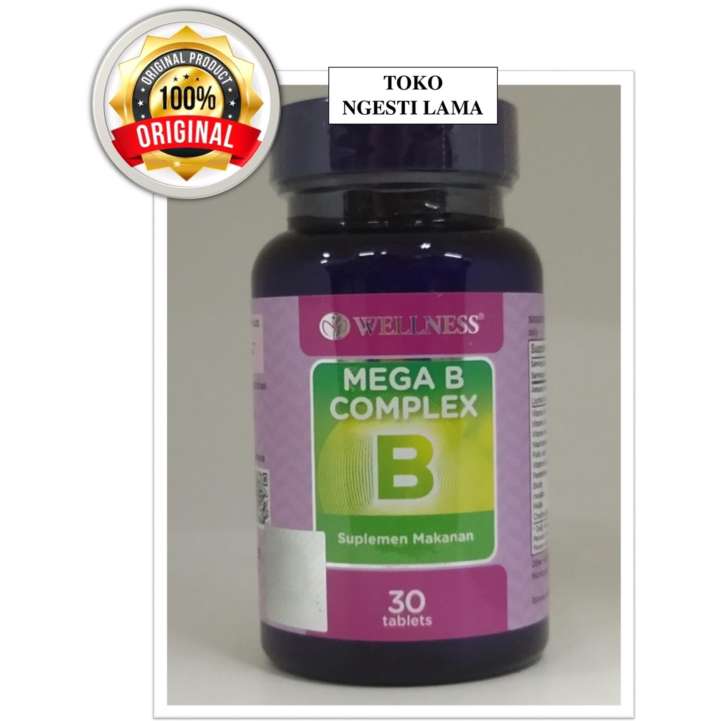 Jual Wellness Mega B Complex Isi 30 Tablet Vitamin Anti Stress Dan ...