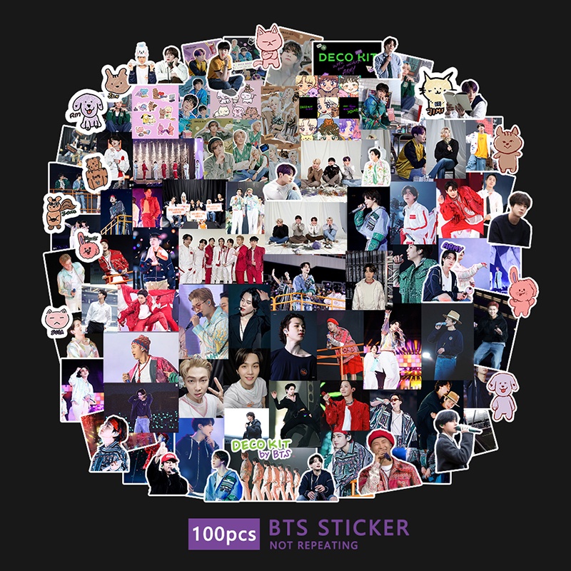 100pcs / set Stiker BTS Untuk Diary / Koper