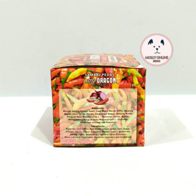 

KTr190 Little Dragon Sambal Bawang Box 10 Sachet Sambel Pedas Chilli Sauce