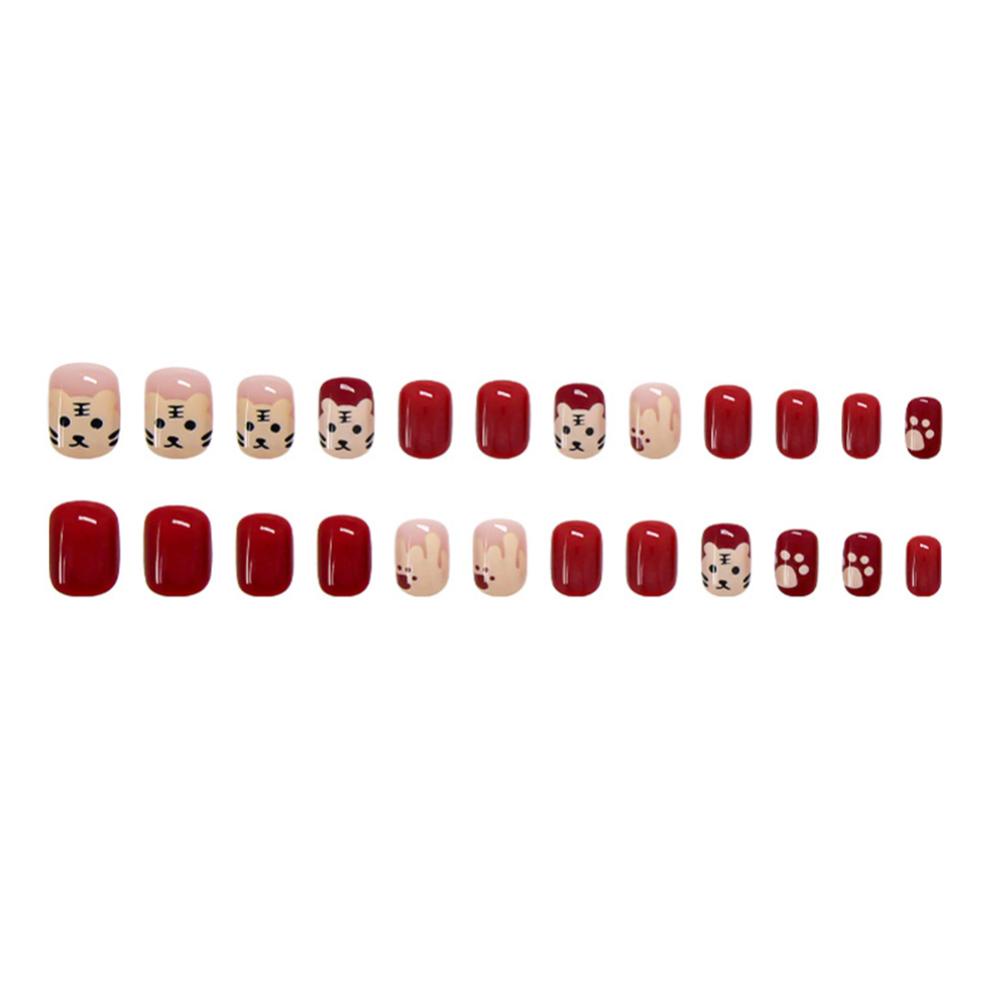 Timekey 24pcs / set Kuku Palsu Extension Removable Untuk Nail Art A3K1
