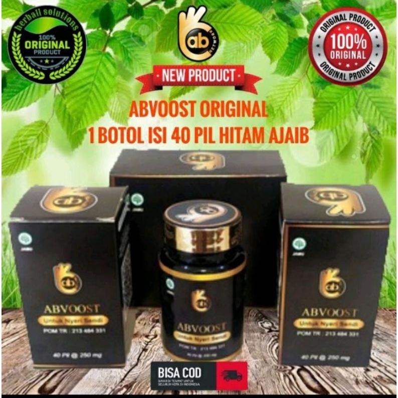 ABVOOST Energy Boost Up pil hitam Ajaib untuk persendian & syaraf