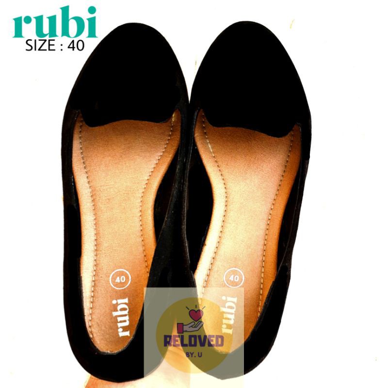 [PRELOVED] RUBI Flat Shoes - Sophia Slipper Black Ori | BISA NEGO