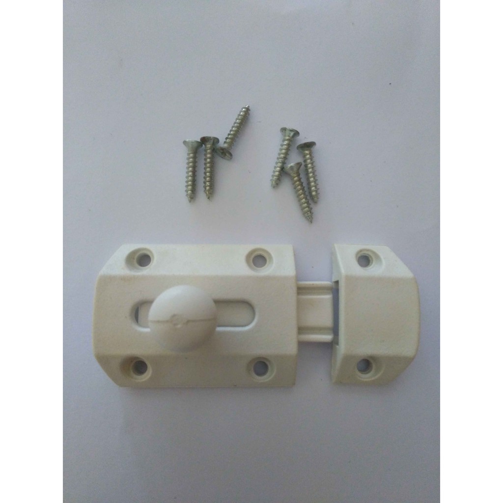 Grendel Selot pintu barrel bolt jendela plastik toilet