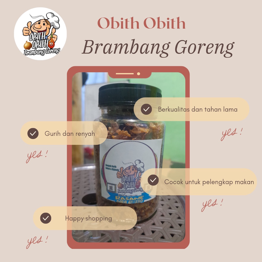 

Bawang Merah Goreng Original Brambang Goreng Asli Tanpa Tepung 100 gr
