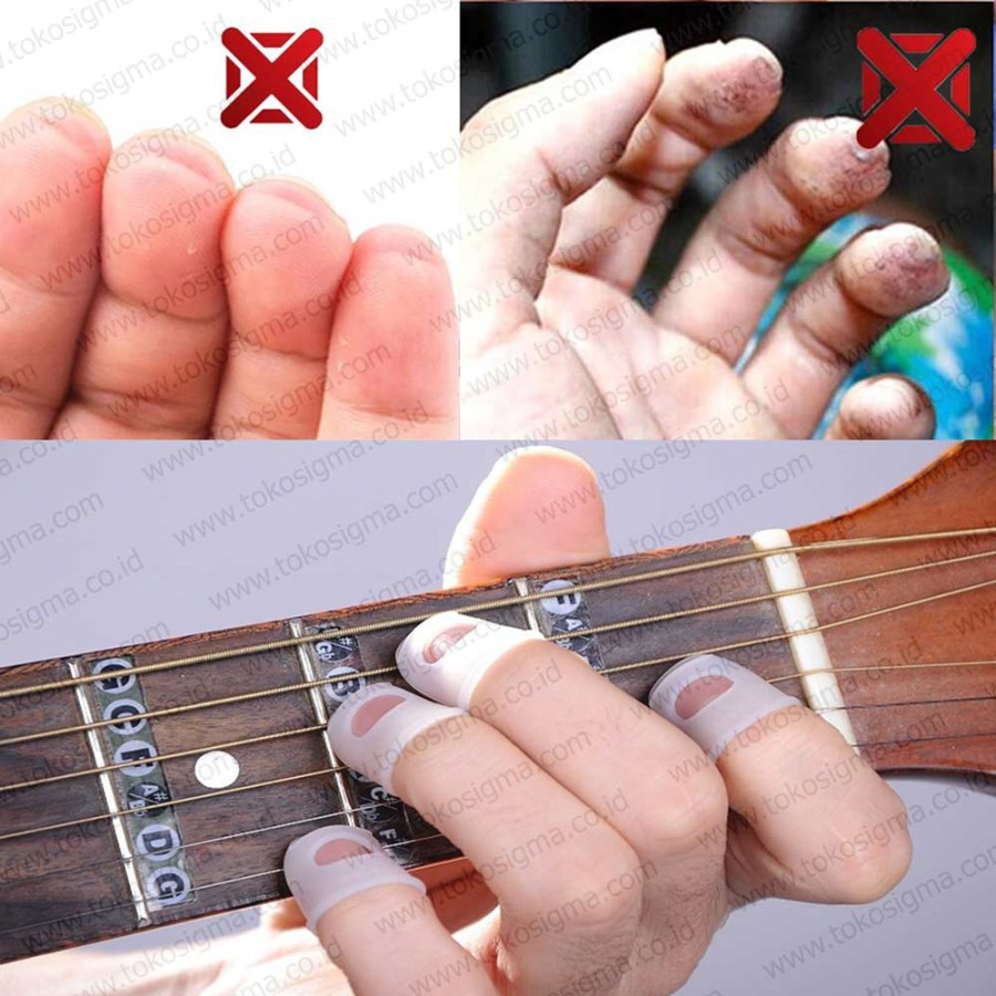 Silikon Pelindung Jari Main Gitar Ukulele Banjo Protector Guard Finger