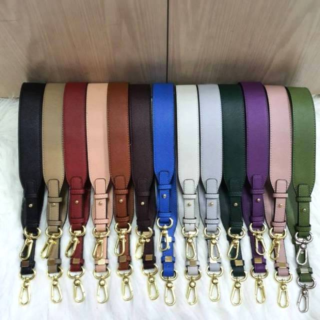 bag strap adjustable MK Short saffiano PU leather 73 83cm tali tas pendek strap tas sha