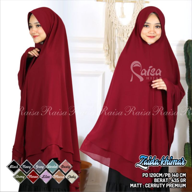 KHIMAR JUMBO CERUTY BABYDOLL/KHIMAR ZAIDA JILBAB SYAR'I RAISA HIJAB/HIJAB CERUTI JUMBO