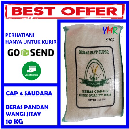 

Beras Pandan Wangi Jitay Patahan Cianjur Premum Asli Murah 10KG 10 KG Cap 4 Saudara