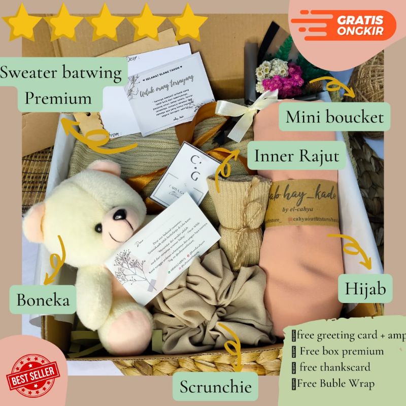 

HAMPERS GIFT BOX PASHMINA SWEATER OVERSIZE PREMIUM | GIFT BOX CEWEK SPESIAL KADO ULANGTAHUN VALENTINE WISUDA ENGAGEMENT VALENTINE