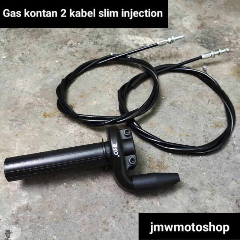 Gas kontan spontan 2 kabel slim injection matic Vario Beat CRF KLX universal