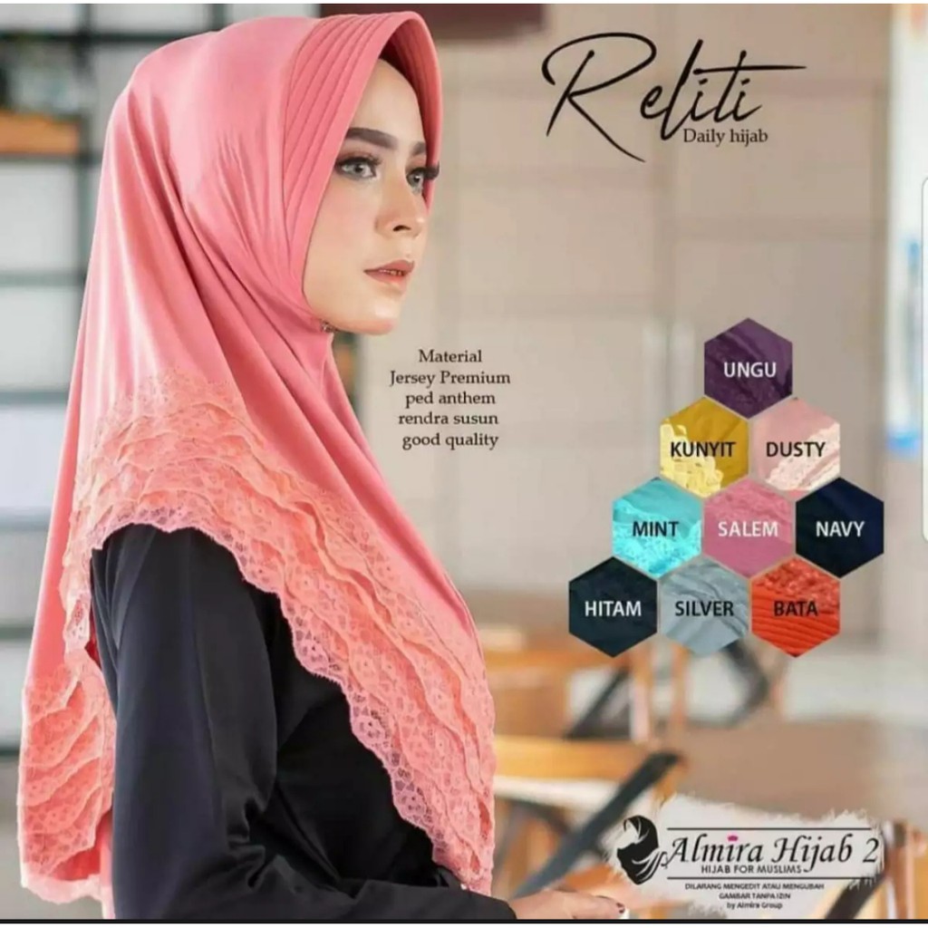 (COD)JILBAB BERGO RELITI RENDA JERSEY / ESMERALDA COLLECTION