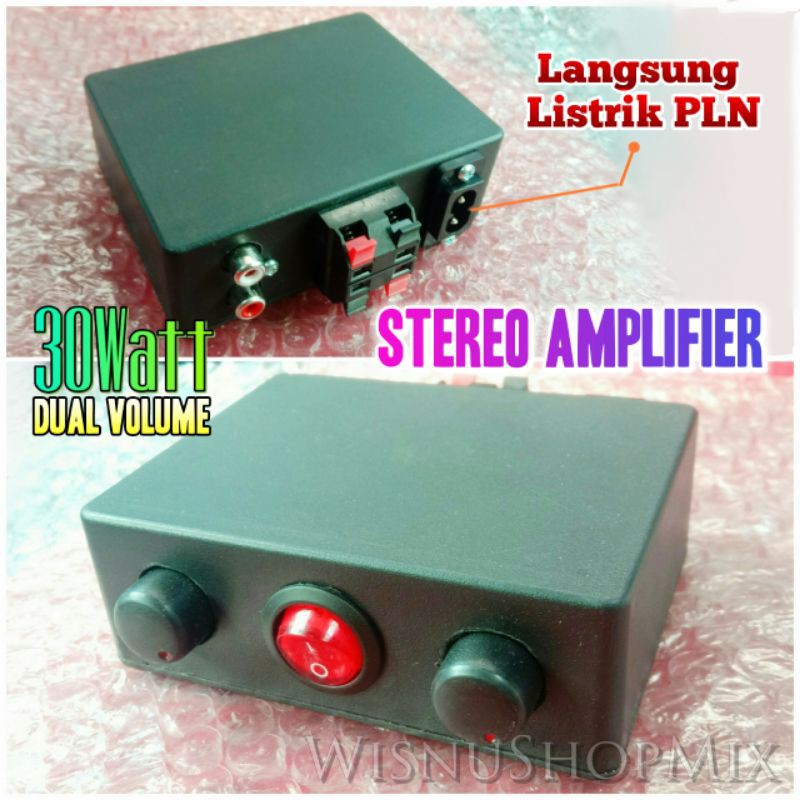 Rakitan Amplifier Stereo AC 220V-240V Mini Box