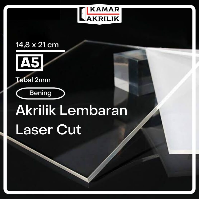 

Akrilik Lembaran Laser Cut A5 2mm bening 14,8x21cm/ Media Gambar Akrilik/ Bahan Kerajinan Akrilik