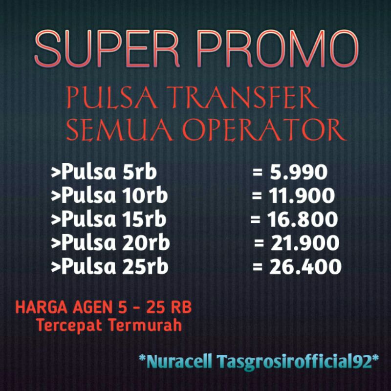PROMOPULSA TRANSFER TERMURAH SEMUA OPERATOR AXIS XL