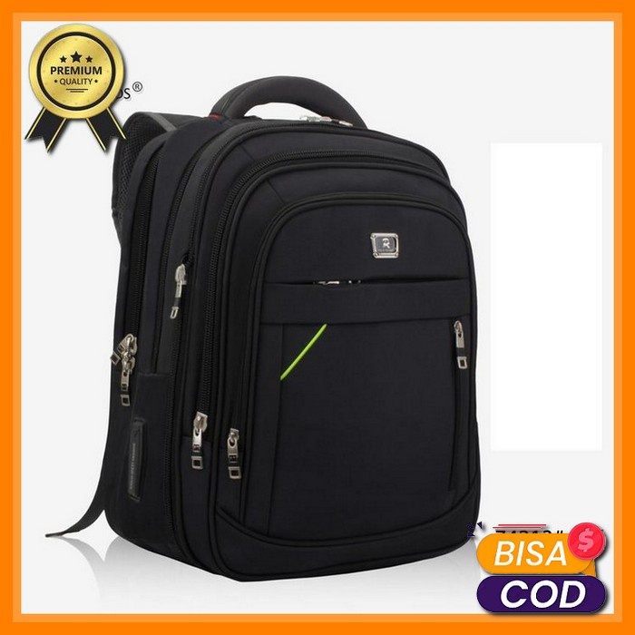 Tas Ransel Polos / Ransel Sekolah / Ransel Abg /Ransel Distro-Jansport - Hitam Backpack Ukuran Besar