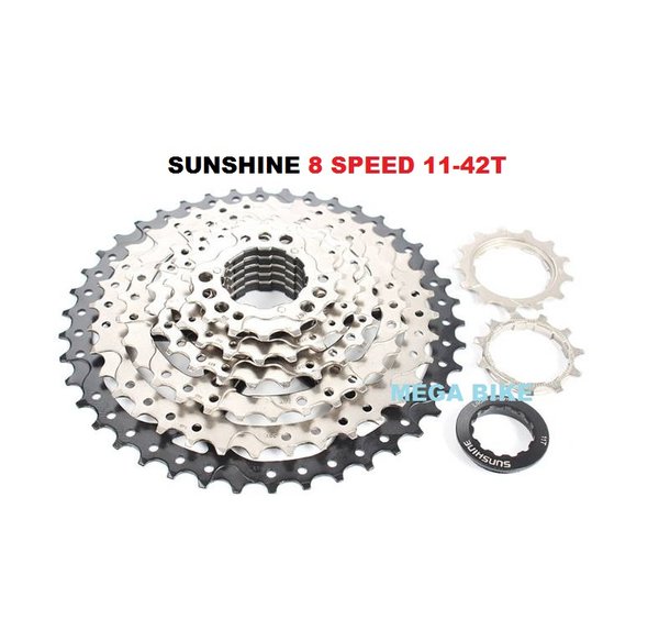Sprocket SUNSHINE 8Speed 11 42T Cassette freewheel sepeda GUNUNG lipat 8 SPEED 42 T FOR SHIMANO