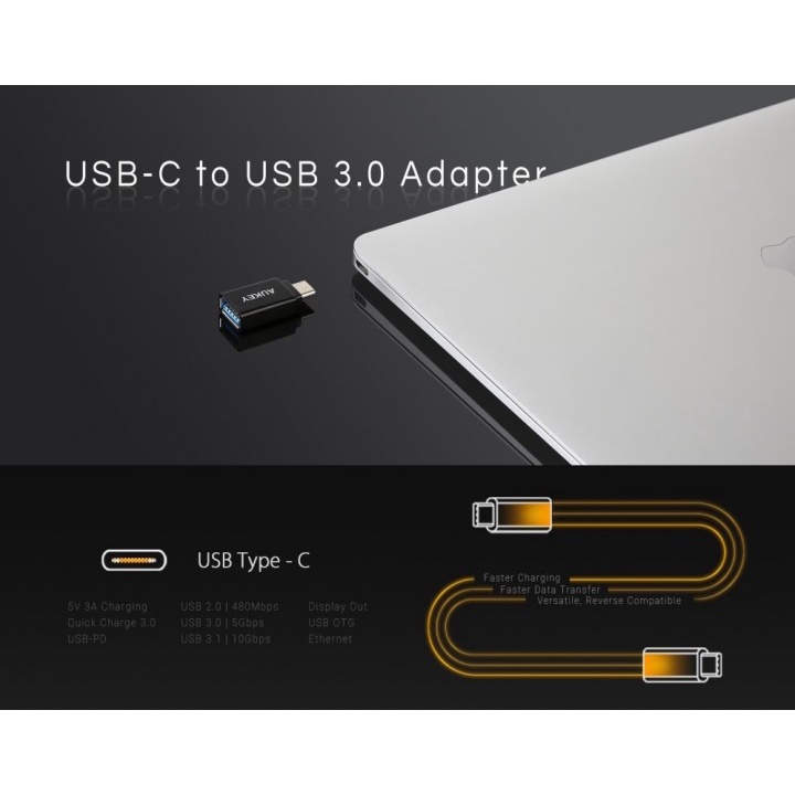 AUKEY CB-A1 - USB 3.0 to Type-C Adapter - For USB-C Supported Devices