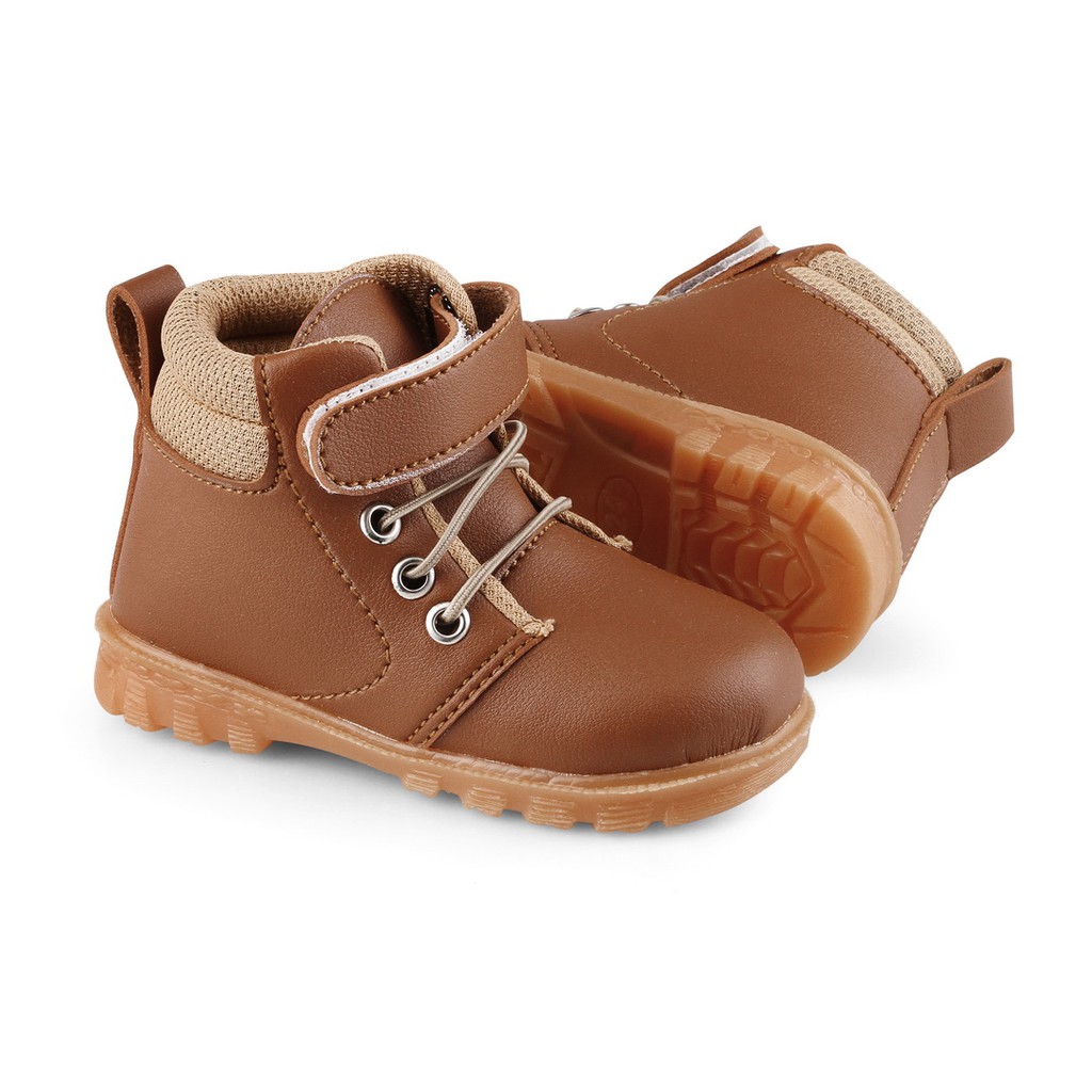 sepatu boot anak doctmart usia 1 2 tahun keren DK TAN