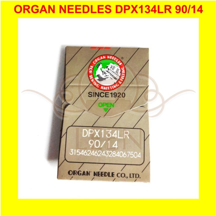 Jarum ORGAN PFx134LR 14 / DPx134LR Needles Jahit Kulit ORI Japan LEEN