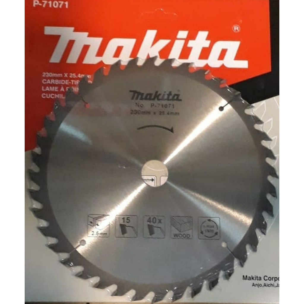 Mata Pisau Kayu Circular Saw Blade 6 Inch 40 T TCT MAKITA ORIGINAL Wood Blade Circle Cutting Mata