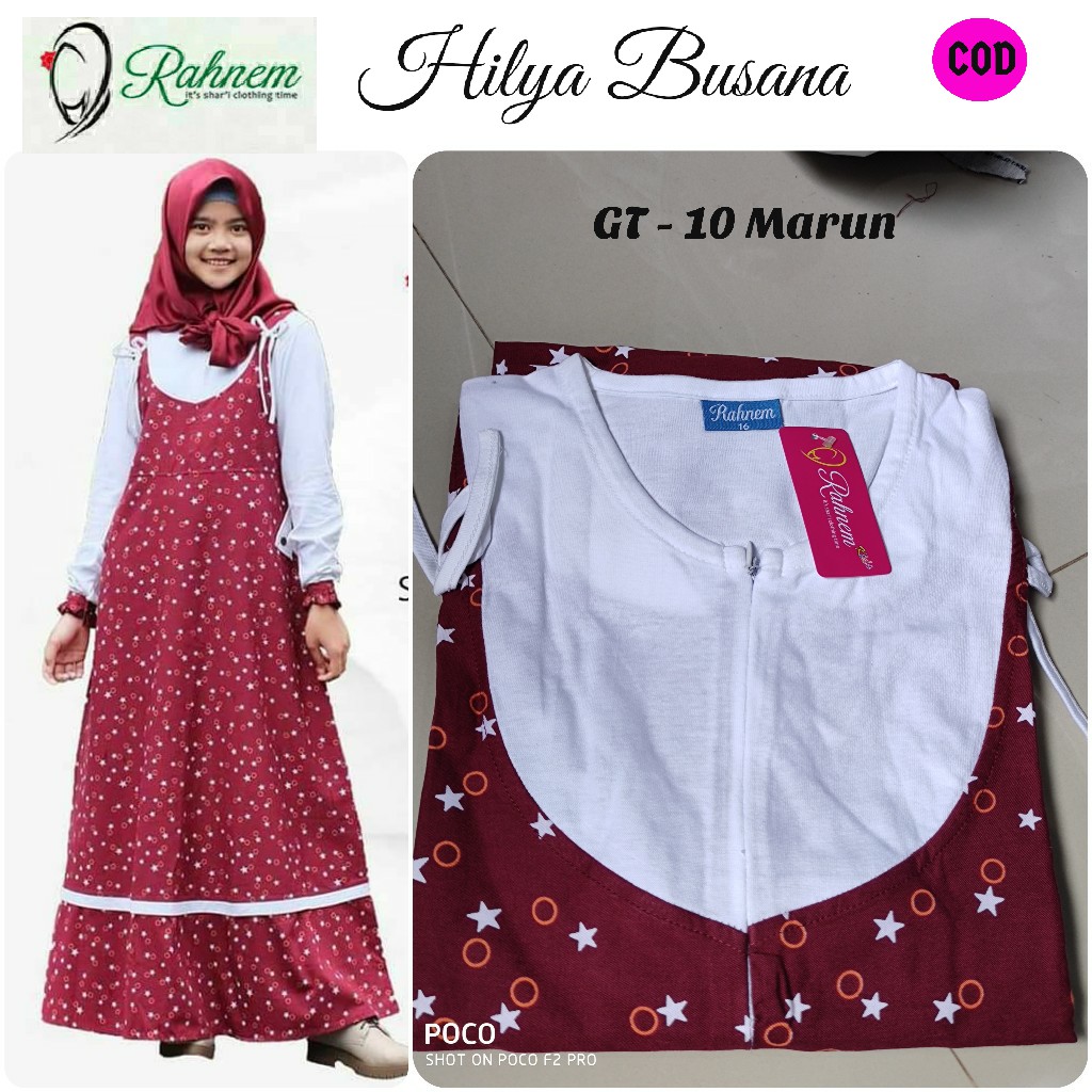 Gamis Remaja Anak Perempuan / Rahnem GT - 10 / Fashion Muslim