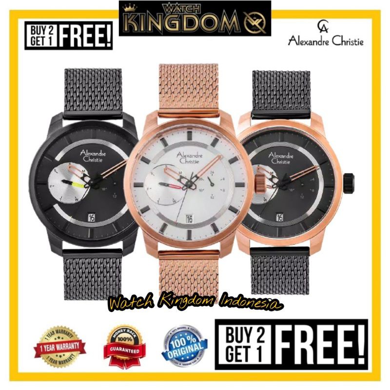 Promo Jamtangan pria Alexandre christie ac6548 / ac 6548 / 6548 Original garansi resmi 1thn