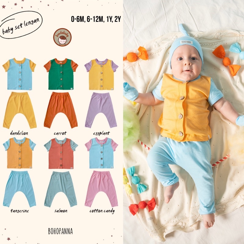 Bohobaby Baby Set Berlengan / Bohopanna Baby Set Lengan
