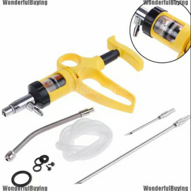 alat cekok otomatis kambing domba sapi babi kuda  drench gun spuit Syringe suntikan otomatis jarum besar -suntikan sapi otomatis terus menerus