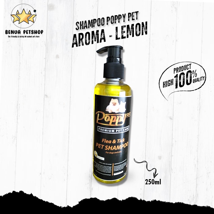 Shampoo Kucing &amp; Anjing POPPY PET 250ML wangi Premium Care 2 in 1