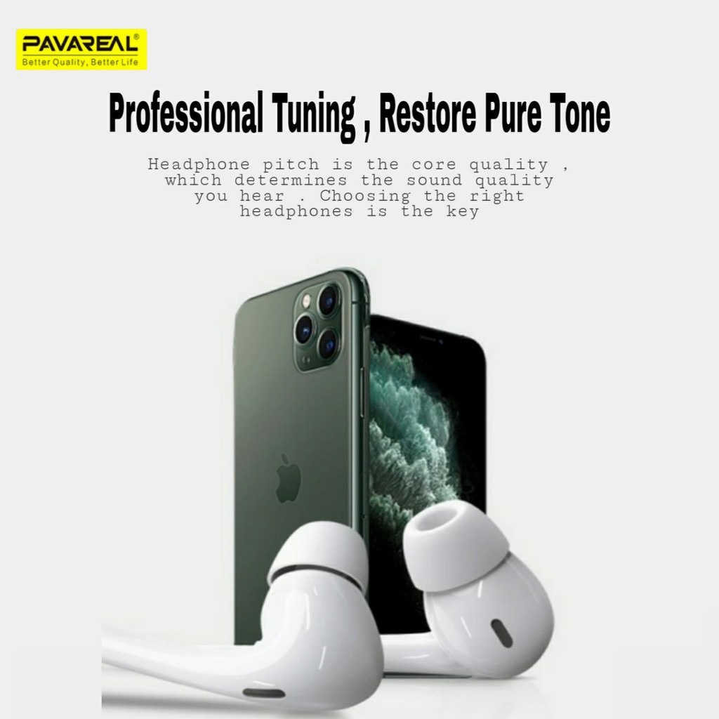 Pavareal PA-E63 Headset Earphone Jack Audio 3.5mm Handsfree Super Bass Aksesoris Handphone Hp GALLERYONE gallery one