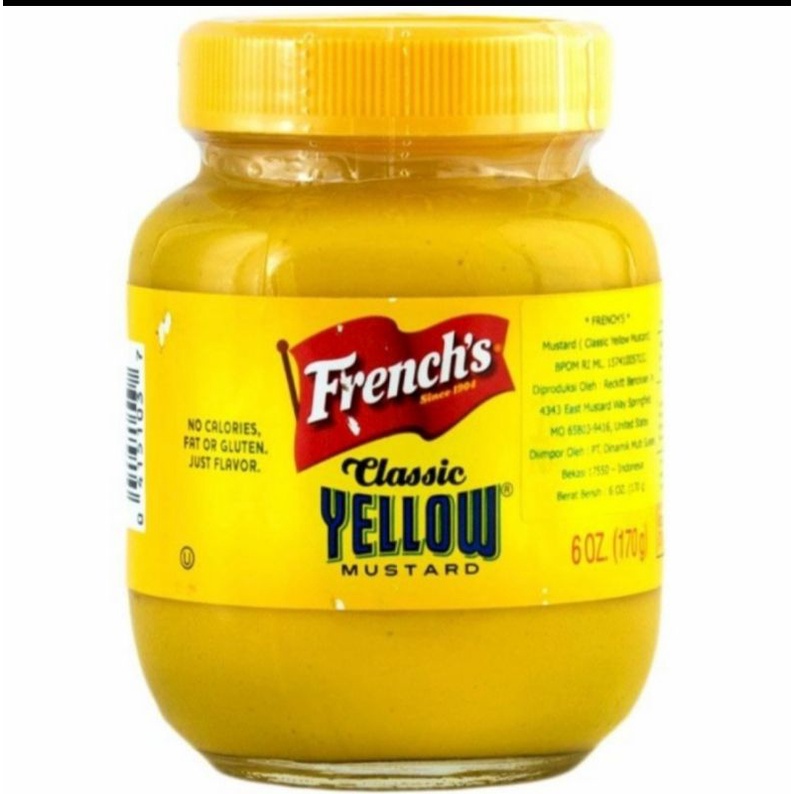 

MUSTARD FRENCH'S BOTOL KACA 170 gr 6 oz