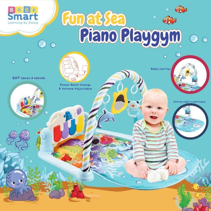 Bebe Smart Piano Playgym Bebe Smart Piano Playmat Bayi Shopee Indonesia